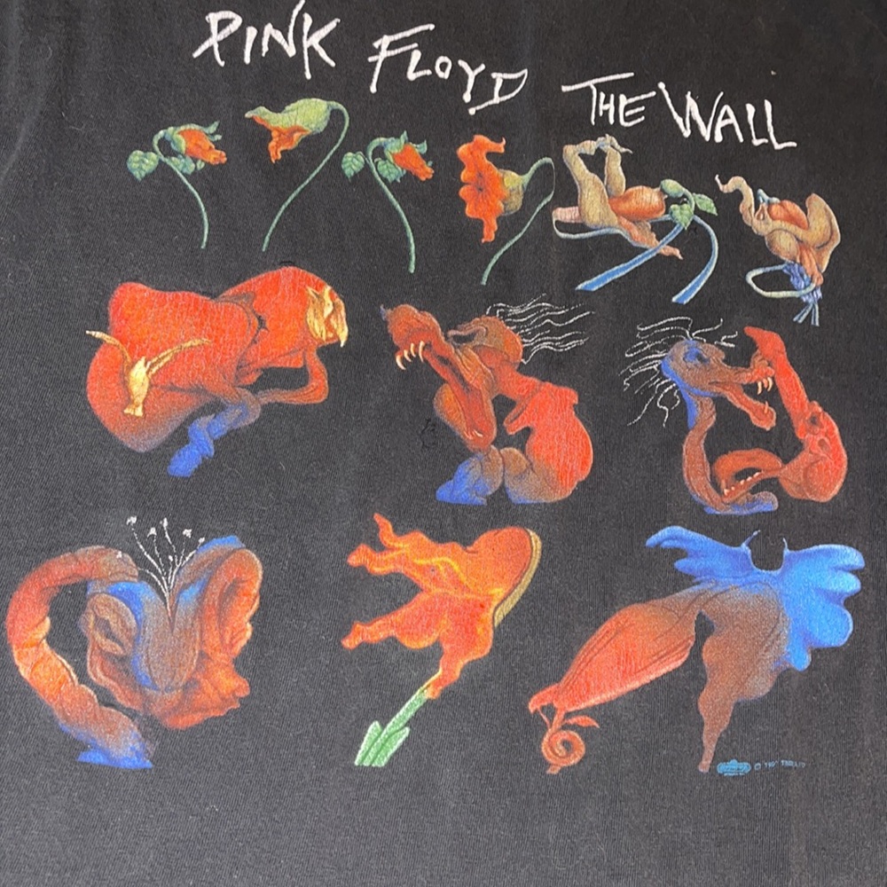 Vintage Pink Floyd tour concert shirt 1990s double sided men's faded shirt 90s - Picture 2 of 9